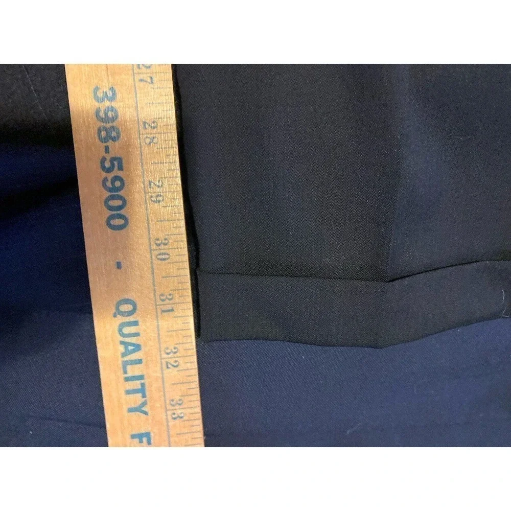 Stafford Suit Mens 40S Jacket 35x28 Pants Black Wool 2 Piece 3 Button 90s